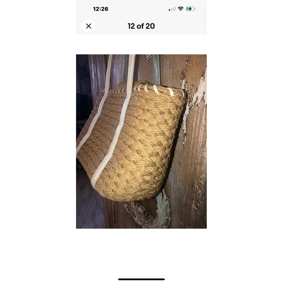 Brighton Bags Brighton Straw Shoulder Bag‎ with Leather Flower - Picture 9 of 9